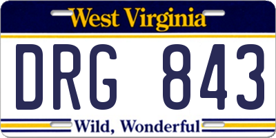 WV license plate DRG843