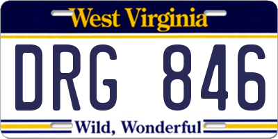 WV license plate DRG846