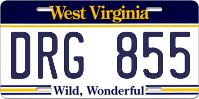 WV license plate DRG855