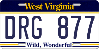 WV license plate DRG877