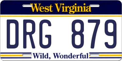 WV license plate DRG879