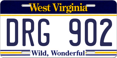 WV license plate DRG902