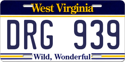 WV license plate DRG939