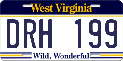 WV license plate DRH199