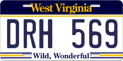WV license plate DRH569