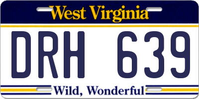 WV license plate DRH639