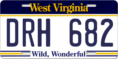 WV license plate DRH682