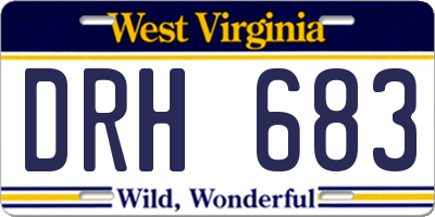 WV license plate DRH683