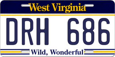 WV license plate DRH686