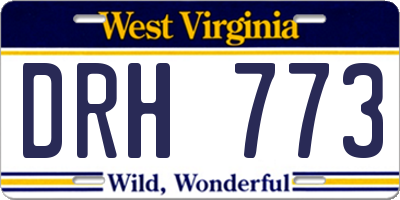 WV license plate DRH773