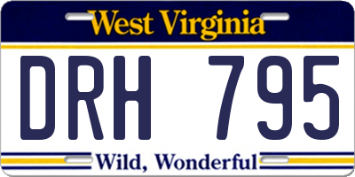 WV license plate DRH795