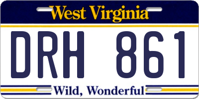 WV license plate DRH861
