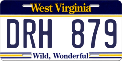 WV license plate DRH879
