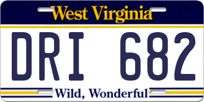 WV license plate DRI682