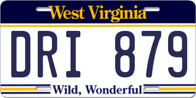 WV license plate DRI879