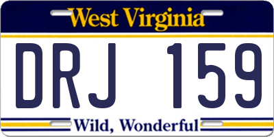 WV license plate DRJ159