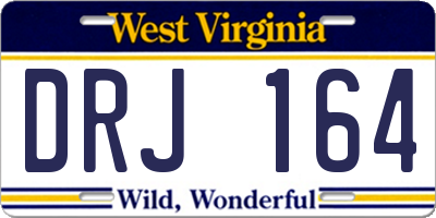 WV license plate DRJ164