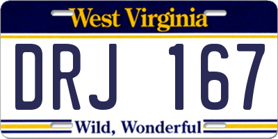 WV license plate DRJ167