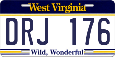 WV license plate DRJ176