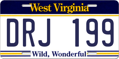 WV license plate DRJ199