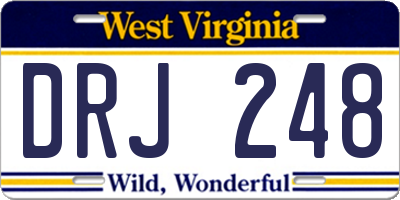 WV license plate DRJ248