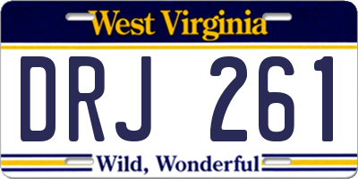 WV license plate DRJ261