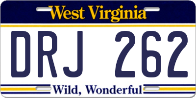WV license plate DRJ262