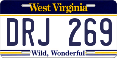 WV license plate DRJ269