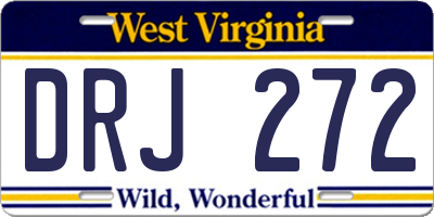 WV license plate DRJ272