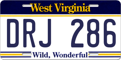 WV license plate DRJ286