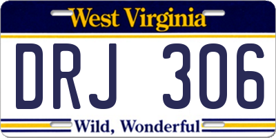 WV license plate DRJ306