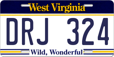 WV license plate DRJ324