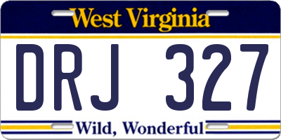 WV license plate DRJ327