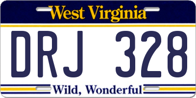 WV license plate DRJ328