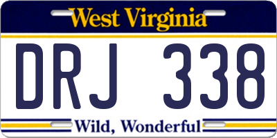 WV license plate DRJ338