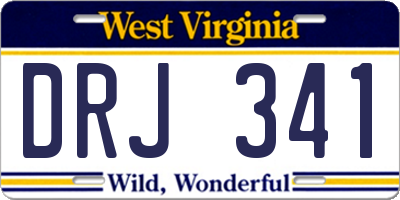 WV license plate DRJ341