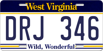 WV license plate DRJ346