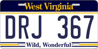 WV license plate DRJ367