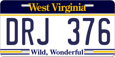 WV license plate DRJ376
