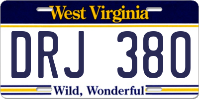WV license plate DRJ380