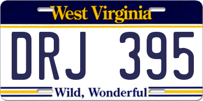 WV license plate DRJ395