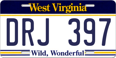 WV license plate DRJ397
