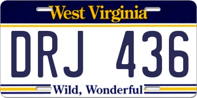 WV license plate DRJ436