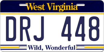 WV license plate DRJ448