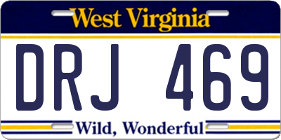 WV license plate DRJ469
