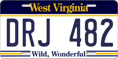WV license plate DRJ482