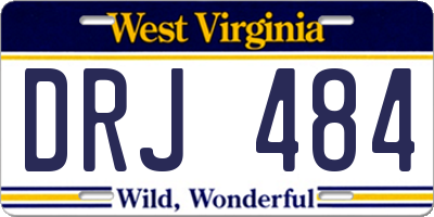 WV license plate DRJ484