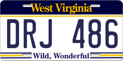 WV license plate DRJ486