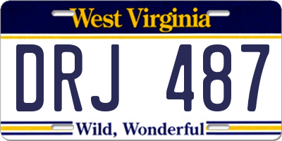 WV license plate DRJ487