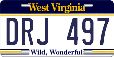 WV license plate DRJ497